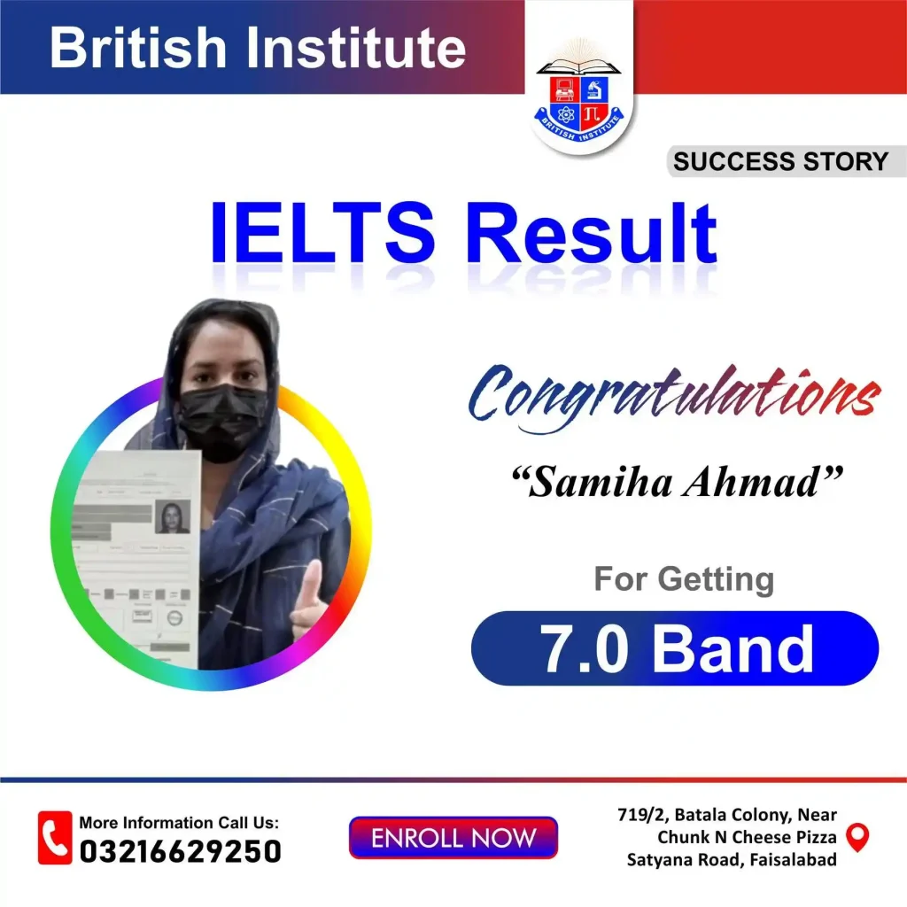 No. 1 IELTS Training Institute in Faisalabad